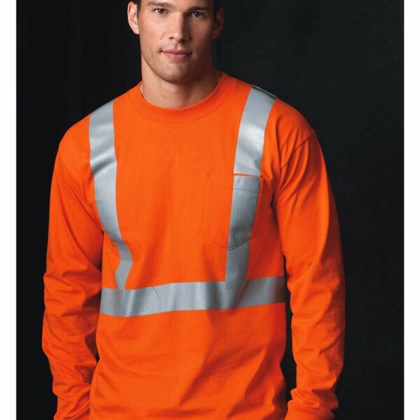 USA-Made High Visibility Long Sleeve Pocket T-Shirt Thumbnail
