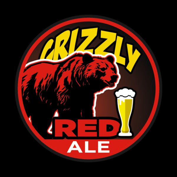 Grizzly Red Ale square label Thumbnail
